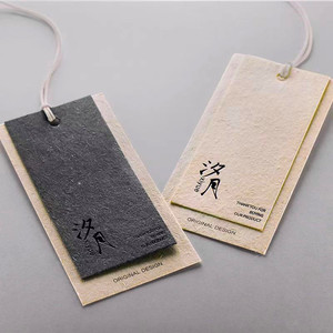 Custom Embossed Hang Tag - Luxury Fashion Apparel Artistic Texture Brand Label for Bags, Clothing, Shoes, and Hats - Product Image 3