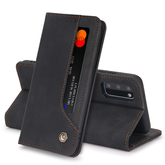 For Samsung Galaxy Note 10 Plus Back Cover Original Annyojo Retro Business Leather Shockproof Protective Phone Case Factory