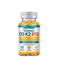 Bestseller - Capsules d'extraits de plantes D3 K2 et B12 - Flacon de 60 unités - Favorise la santé des os et le système immunitaire chez les adultes
