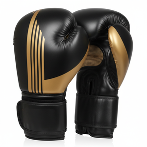 Gants de boxe en cuir de vachette véritable de haute qualité, professionnels avec logo personnalisé OEM Équipement de conditionnement physique Gants de boxe pour hommes - Product Image 1