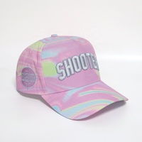 Venta al por mayor por encargo 3D bordado impresión impresa tirador caza Rosa niñas mujeres deportes al aire libre ala curva gorra de béisbol