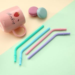 Biodegradable Eco Friendly Bar Accessories Organic Natural Wholesale Customized Logo Color <b>Reusable</b> Silicone Drinking <b>Straws</b> - Product Image 2
