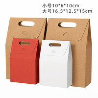 Sac en papier kraft blanc personnalisé, boîte d'emballage pour pâtisserie, boîte cadeau pour biscuits, nougat, aliments, vente en gros