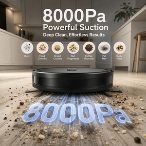 Robot Aspirador con Navegación Giroscópica GS1-D, Control por Aplicación WiFi Tuya, para Pisos Duros y Pelo de Mascotas, al Mejor Precio - Product Image 2