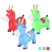 Jouet gonflable animal sauteur en PVC, jouet à chevaucher, cerf sauteur pour enfants, jouet animal avec lumière et musique