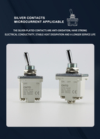 Interruptor de Palanca CNTD CTS-F SPST de 2/3/4/6 Pines con Terminal de Conexión Rápida # 250) Interruptor Momentáneo Autoblocante 15/20A 250V 12mm Montaje IP67