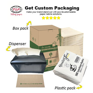 Personalizzato naturale a basso costo logo stampato bianco bevanda del tessuto usa e getta per il ristorante di nozze tovagliolo di <span class=keywords><strong>carta</strong></span> da cocktail - Product Image 5