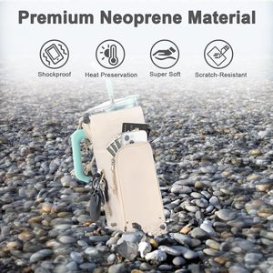 Bolsa de Gimnasio Magnética 2 en 1, Porta Botella de Agua para Stanley 30/40 oz con Asa y Bolsillo con Correa de Hombro Ajustable - Product Image 6