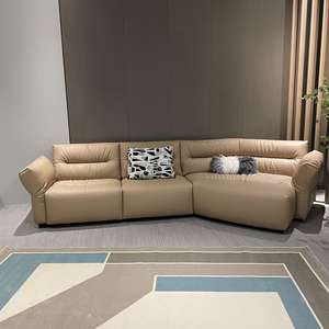 Juego de sofá moderno de cuero de lujo sofá de sala de estar juego de sofá seccional blanco venta al por mayor diseño simple cómodos sofás para el hogar - Product Image 2