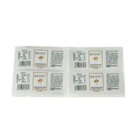 Étiquette de luxe avec accent doré pour compléments alimentaires, autocollant enveloppant brillant argenté imprimé UV pour contenants de capsules et de poudres