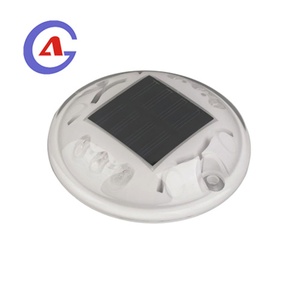 Marqueurs routiers Cat Eye en aluminium IP68, clignotants solaires à LED, balise solaire clignotante pour la circulation - Product Image 1