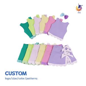 <strong>Girls</strong> Yoga Sleeveless Tank Skirt Set With Bow Detail Built In Shorts Sweet Casual Fast Shipping Customizable - Product Image 2