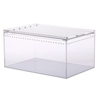 Vente chaude Plein-Trou Acrylique Reptile Boîtier Boîte Fond Léger Araignée Insecte Pet Cage Réservoir Empilable Présentoirs