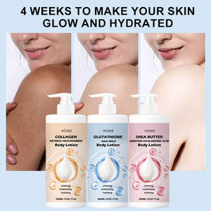 Lotion Pemutih Tubuh Kolagen Organik Alami Vegan AHA Asam Hialuronat dengan Nikotinamida untuk Pencerahan Cepat - Product Image 6