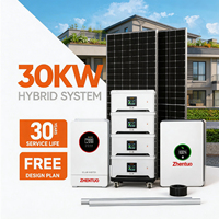 Sistem Energi Surya Hibrida Rumah Tangga Off-Grid 50 KW/3 KW/6 kW Monocrystalline Silicon Lithium Ion Battery MPPT Pure Sine Wave