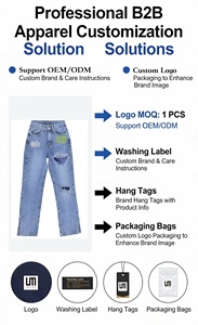 Servizio OEM Jeans da Donna Stile Y2K Moda Streetwear Casual a Vita Alta con Strappi e Gamba Dritta - Product Image 2
