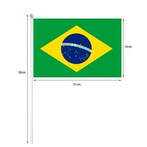 Drapeau à agiter en polyester 14x21cm pour événements ou festivals, impression numérique personnalisée de haute qualité - Séchage rapide et écologique - Product Image 5