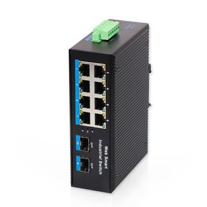 สวิตช์เครือข่ายอุตสาหกรรมกิกะบิต สวิตช์ PoE 2 พอร์ต SFP  8 พอร์ต - Product Image 2