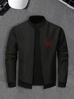 Blouson Bomber Sportif Personnalisé pour Homme avec Col Montant et Logo Frontal - Vêtement d'extérieur Softshell Coupe-Vent et Respirant
