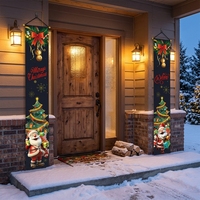Bannière suspendue personnalisée de Noël en gros, imperméable, pour porche, porte d'entrée, cour, décoration de fête de fin d'année