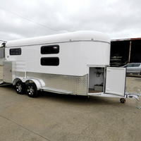 Remorque porte-chevaux 2HAL-C Ultimate pour 2 chevaux, chargement oblique, avec logement, à vendre à prix abordable