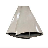 Lames de persiennes de revêtement en poudre Sliver 6063 T5 profilés en aluminium verticaux extrudés