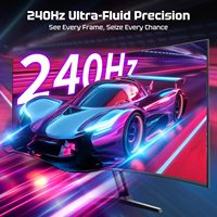 Moniteur de jeu incurvé Amzfast 27 pouces 240 Hz FHD 1920x1080 1500R Panneau VA 1 ms 4000 1 Contraste 16 9 Rapport d'affichage HDR