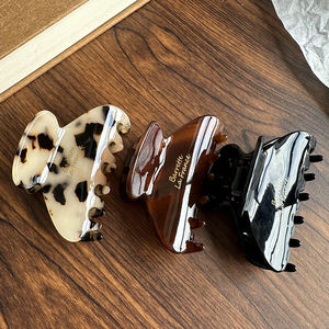 Французский Простой Высококачественный Средний зажим для акулы черепаха Ацетатный коготь для волос для женщин - Product Image 6