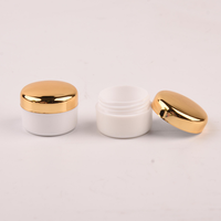 Pot cosmétique vide blanc en PP, petit, à paroi simple, avec couvercle, 5g