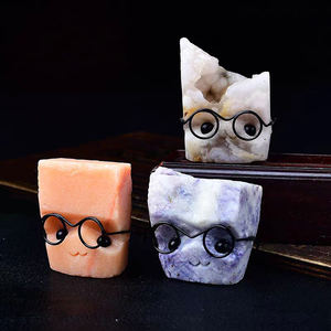 Groothandel Natuurlijke Kristal Ruwe Steen Egel Met Bril Amethist Rozenkwarts Helende Ornament Andere Kristallen Ambachten - Product Image 4