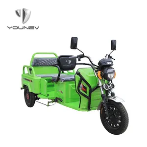 Triciclo de pasajeros YOUNEV, triciclos de carga, motocicleta eléctrica de 3 ruedas para adultos, 48V, 500W