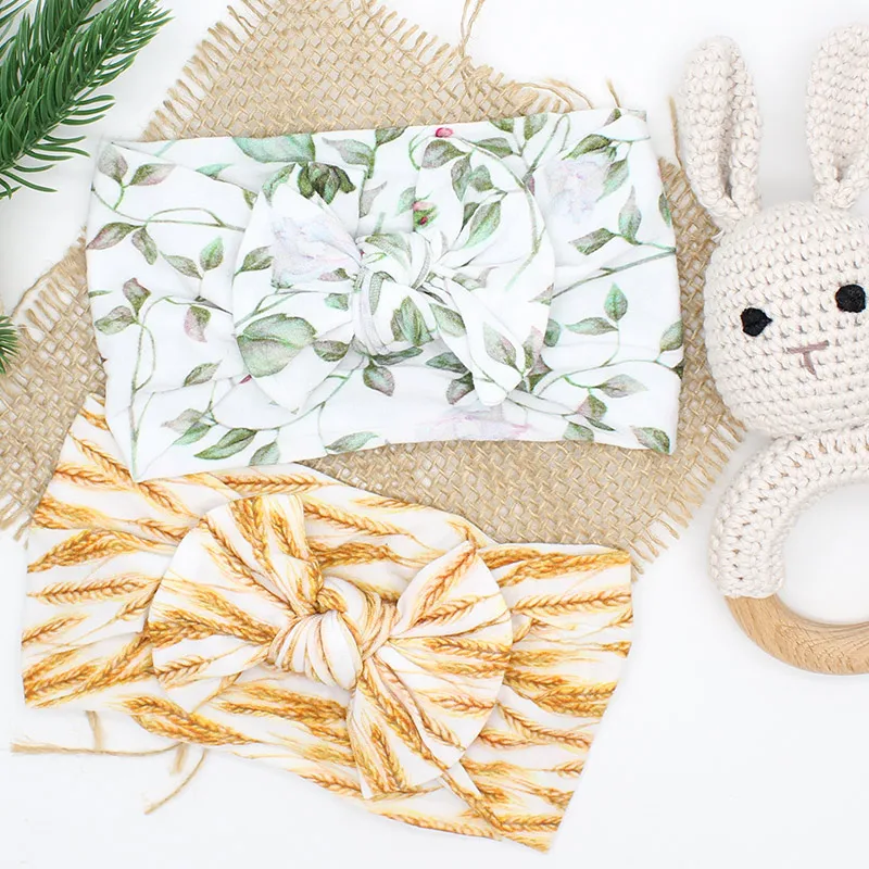 Узел для малышей и девочек постарше, с бантом женские аксессуары для волос различный цвет эластичная повязка на голову для малышей ручной работы; Детская лента для волос; Ободок для волос