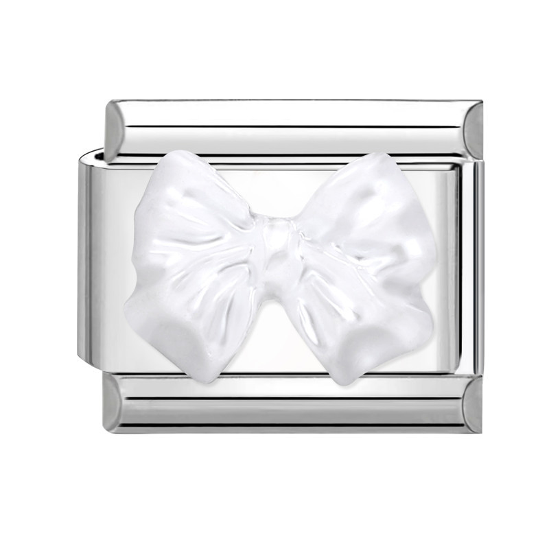 Lazo blanco plateado