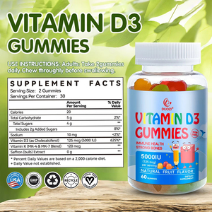 Gomitas de Vitamina D3+<span class=keywords><strong>K</strong></span> DUOZI - Refuerzan la Inmunidad, Fortalecen los Huesos con D3+K2+Sodio, Apoyo Diario para la Salud - Product Image 4
