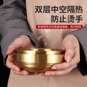 ถ้วยใส่เครื่องปรุงสแตนเลส 304 แบบใหม่ ทรงกลม สองชั้น เก็บความร้อน ทนความร้อน สำหรับใช้ในครัว - Product Image 1