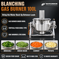 Cuiseur Agroalimentaire à Double Paroi 100L SUS304 Modèle Fixe Structure à Deux Chambres pour Légumes Sucre Sirop Blanchiment