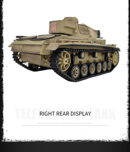 Henglong 3848 RC réservoir <span class=keywords><strong>1</strong></span>/16 infrarouge bataille bombardement réservoir bombardement allemand III L-Type réservoir modèle enfants jouets cadeaux de noël - Product Image 3