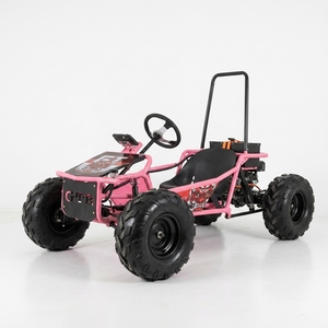 Kart de course électrique tout-terrain avec châssis tubulaire renforcé, grandes pneus tout-terrain et suspension intégrale pour divertissement en extérieur - Product Image 3