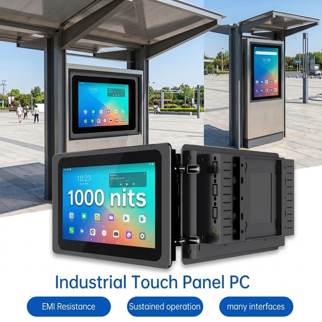 15.6 Inch Sunlight Readable Industrial All in One PC 1000 Nits Fanless Rugged Touch Screen for Outdoor Custom Self Service Kiosk