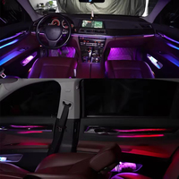 Kit d'accessoires d'éclairage LED intérieur pour voiture BMW F01 F02 Série 7 2009-2014, lumière ambiante dynamique 64 couleurs, mise à niveau de l'éclairage