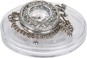 Organizador de tocadiscos <span class=keywords><strong>Lazy</strong></span> <span class=keywords><strong>Susan</strong></span> de acrílico de 3 pulgadas, Base de exhibición giratoria, acrílico blanco para estante de especias, mesa, pastel, cocina - Product Image 4