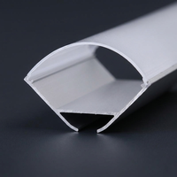Accessoires de profilés LED en aluminium pour coins à 45 degrés, diffuseur de canal LED, éclairage LED d'angle mur-plafond