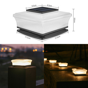 Lampes solaires décoratives pour clôture de jardin, lampes carrées pour clôture de paysage, lampes murales solaires étanches à commande intelligente pour extérieur - Product Image 5
