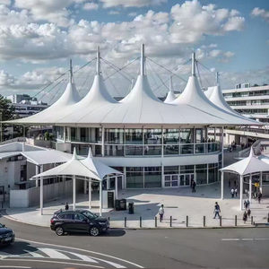 Cao cấp tùy chỉnh ngoài trời độ bền kéo màng cấu trúc pvdf/PTFE kiến trúc dù để che nắng tán cho khách sạn và công viên - Product Image 1