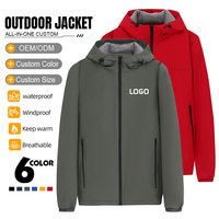 Vestes coupe-vent softshell à capuche en gros, personnalisables avec logo, pour hommes et femmes, fermeture éclair intégrale, en polyester, fabrication OEM