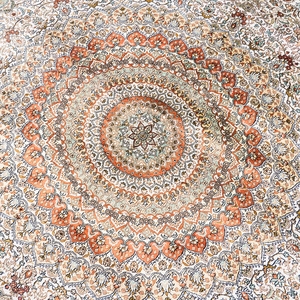 366x549cm Large White Handknotted Sik Carpet Medallion Living Room <strong>Huge</strong> Villa <strong>Rug</strong> - Product Image 4