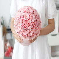 Boîte-cadeau de fleur éternelle de rose préservée naturelle entière d'usine du Yunnan pour des cadeaux de Saint Valentin
