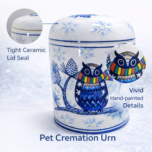 Urne funéraire en céramique pour animaux de compagnie, prix d'<span class=keywords><strong>usine</strong></span>, peinte à la main, urnes commémoratives pour chiens et chats, petit récipient souvenir pour les cendres des animaux bien-aimés - Product Image 5