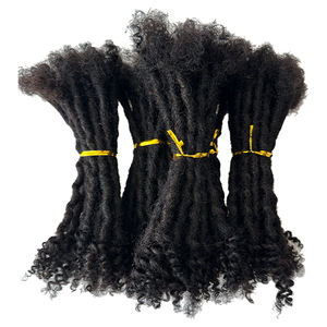 Goddess Locs Crochet Cheveux Humains Brésiliens Remy Ondulés Bouclés Ondulation Permanente Complète Texture Crépue Dreadlocks River Locs - Product Image 3