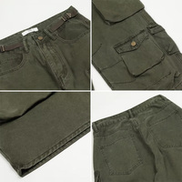 Pantalon cargo baggy tactique 5 poches de haute qualité pour femmes, style hip-hop, design plat devant, vente en gros pour filles